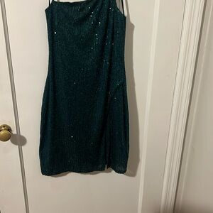 Crystal Sky Teal Sequin Dress